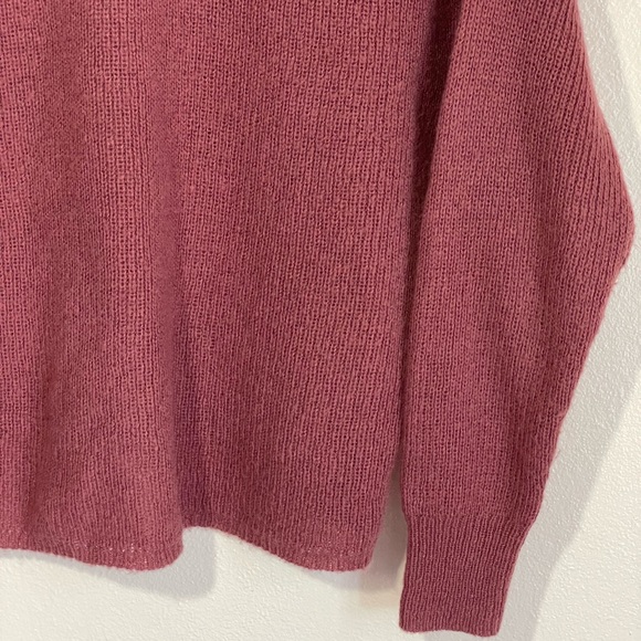 Cremieux L Mauve Pink Knit v-neck pullover Sweater - Picture 4 of 9